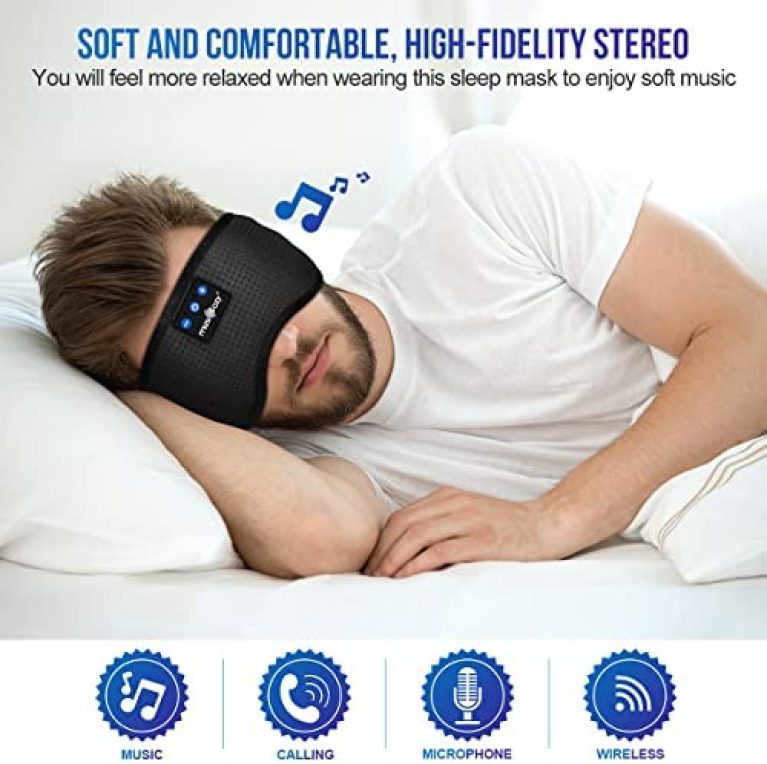 MUSICOZY Sleep Headphones Bluetooth Headband Breathable 3D Sleeping  Headphones, Wireless Music Eye Mask Sleep Earbuds for Side Sleepers Women  Office Air Travel Cool Tech Gadgets Unique Gifts 